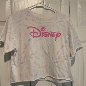 Disney tie dye crop top T shirt